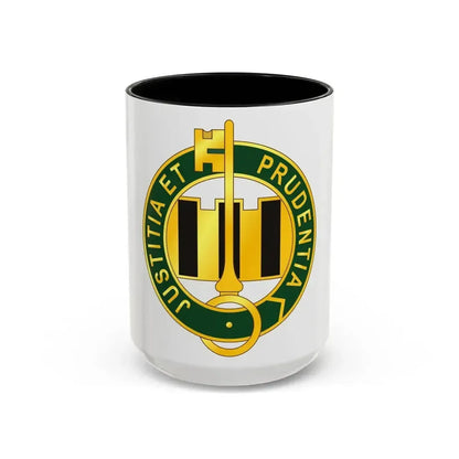340 Military Police Battalion (U.S. Army) Accent Coffee Mug 15oz Black - Go Mug Yourself