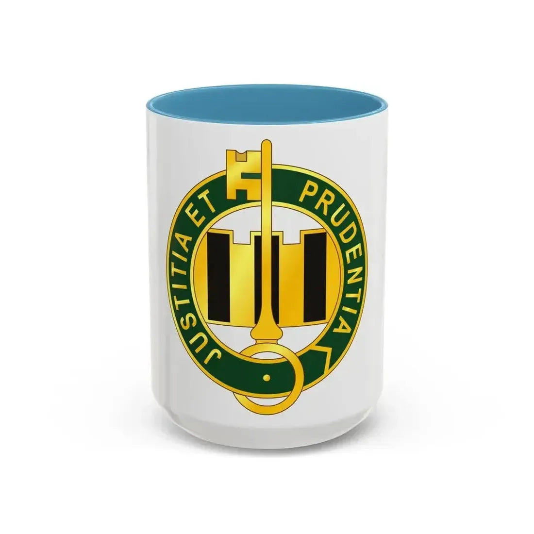340 Military Police Battalion (U.S. Army) Accent Coffee Mug 15oz Light Blue - Go Mug Yourself