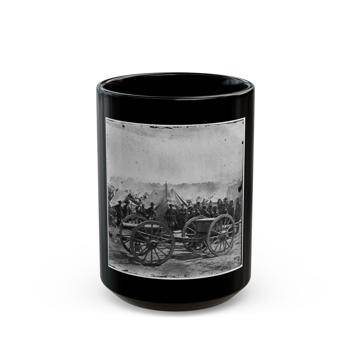 The Peninsula, Va. A 12-Pdr. Howitzer Gun Captured By Butterfield's Brigade Near Hanover Court House, May 27, 1862 (U.S. Civil War) Black Coffee Mug