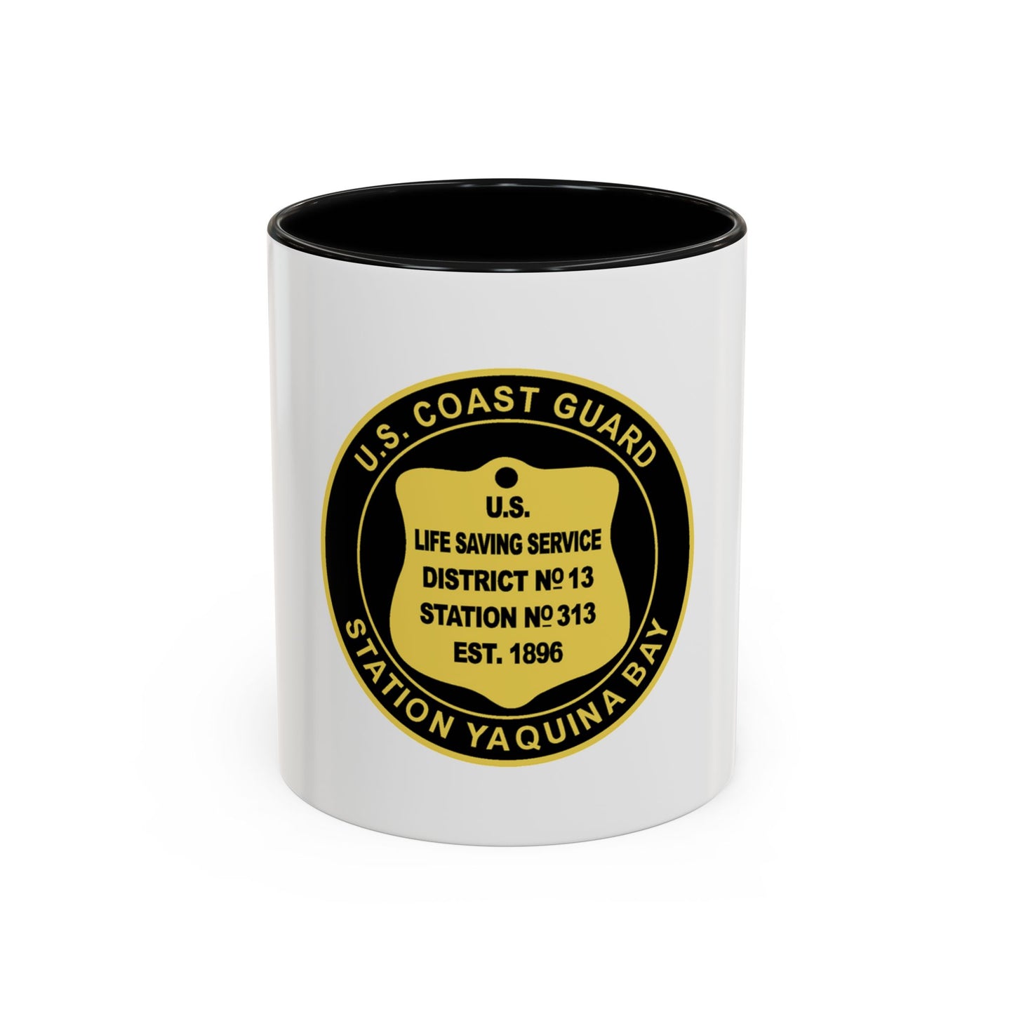 USCG Station Yaquina Bay (U.S. Coast Guard) Accent Coffee Mug