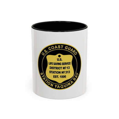 USCG Station Yaquina Bay (U.S. Coast Guard) Accent Coffee Mug