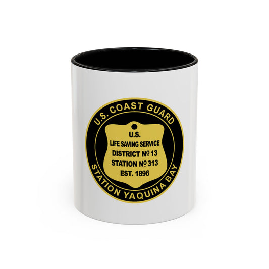USCG Station Yaquina Bay (U.S. Coast Guard) Accent Coffee Mug