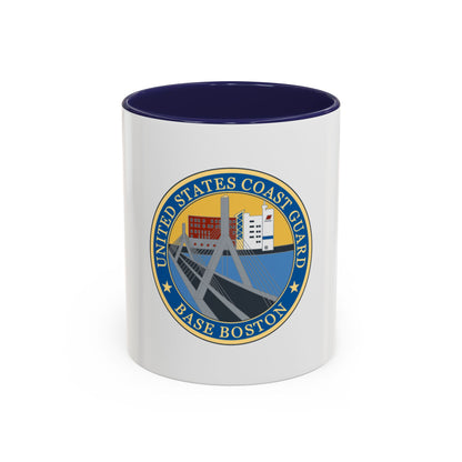 USCG Base Boston (U.S. Coast Guard) Accent Coffee Mug