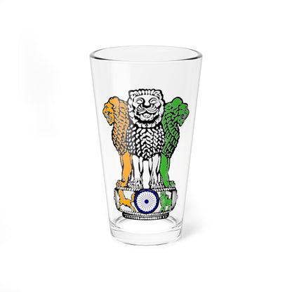 Emblem of India Tiraṅgā (India) (Coat of Arms) Pint Glass 16oz