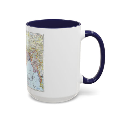 India and Burma (1946) (Map) Accent Coffee Mug