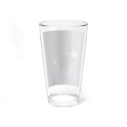 State of Maine Flag (United States) Pint Glass 16oz