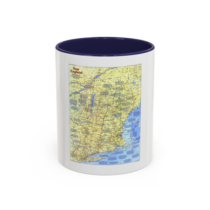 USA - New England 1 (1987) (Map) Accent Coffee Mug