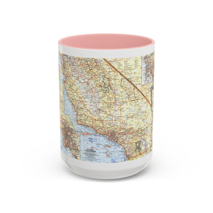 USA - California, Southern (1966) (Map) Accent Coffee Mug