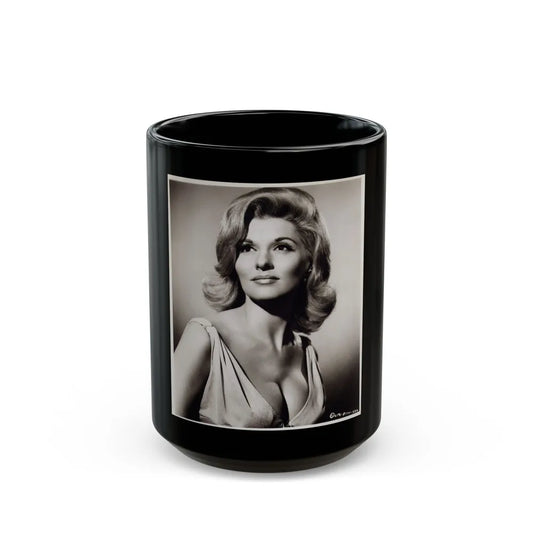 Nancy Kovack #59 (Vintage Female Icon) Black Coffee Mug-15oz-Go Mug Yourself