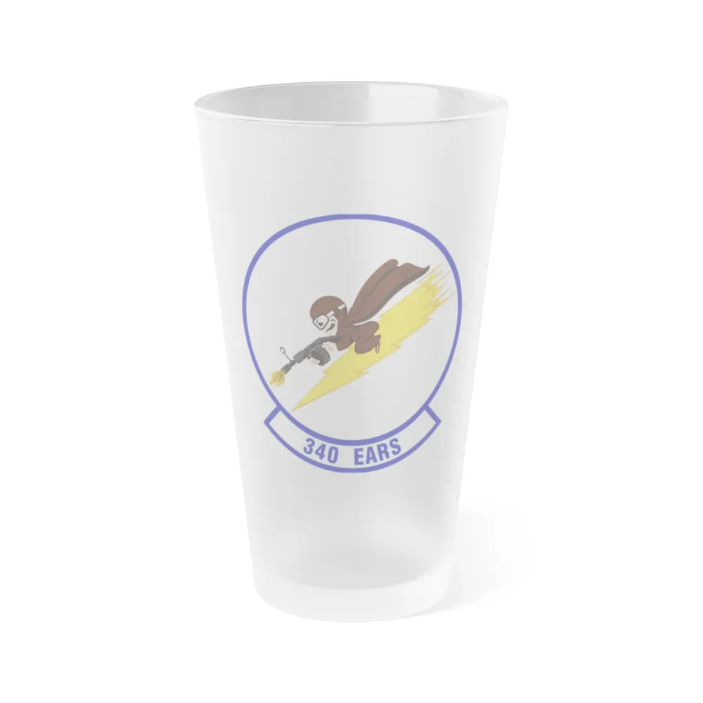 340th Expeditionary Air Refueling Squadron (U.S. Air Force) Frosted Pint Glass 16oz-Go Mug Yourself