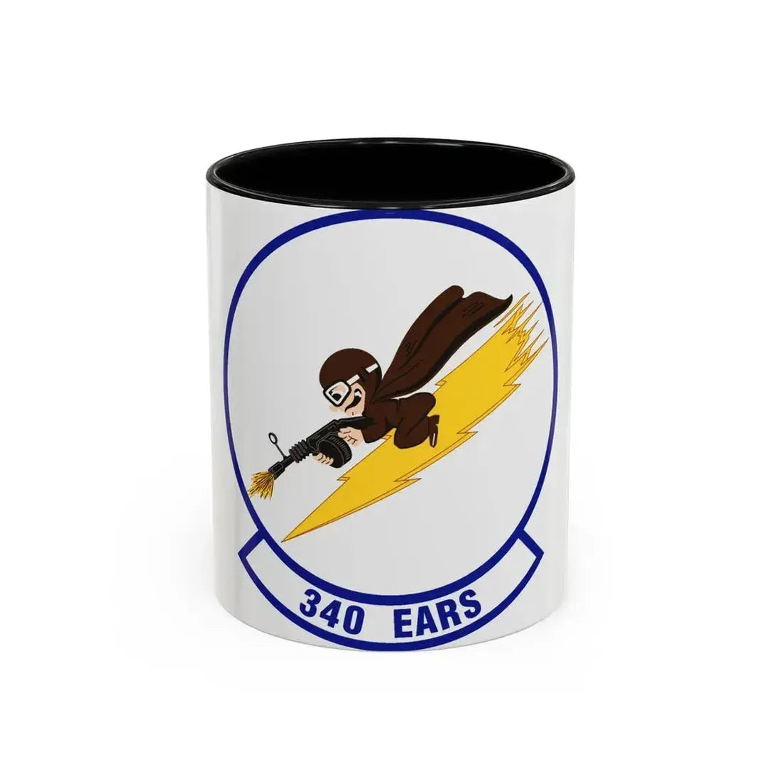 340th Expeditionary Air Refueling Squadron (U.S. Air Force) Accent Coffee Mug 11oz Black - Go Mug Yourself