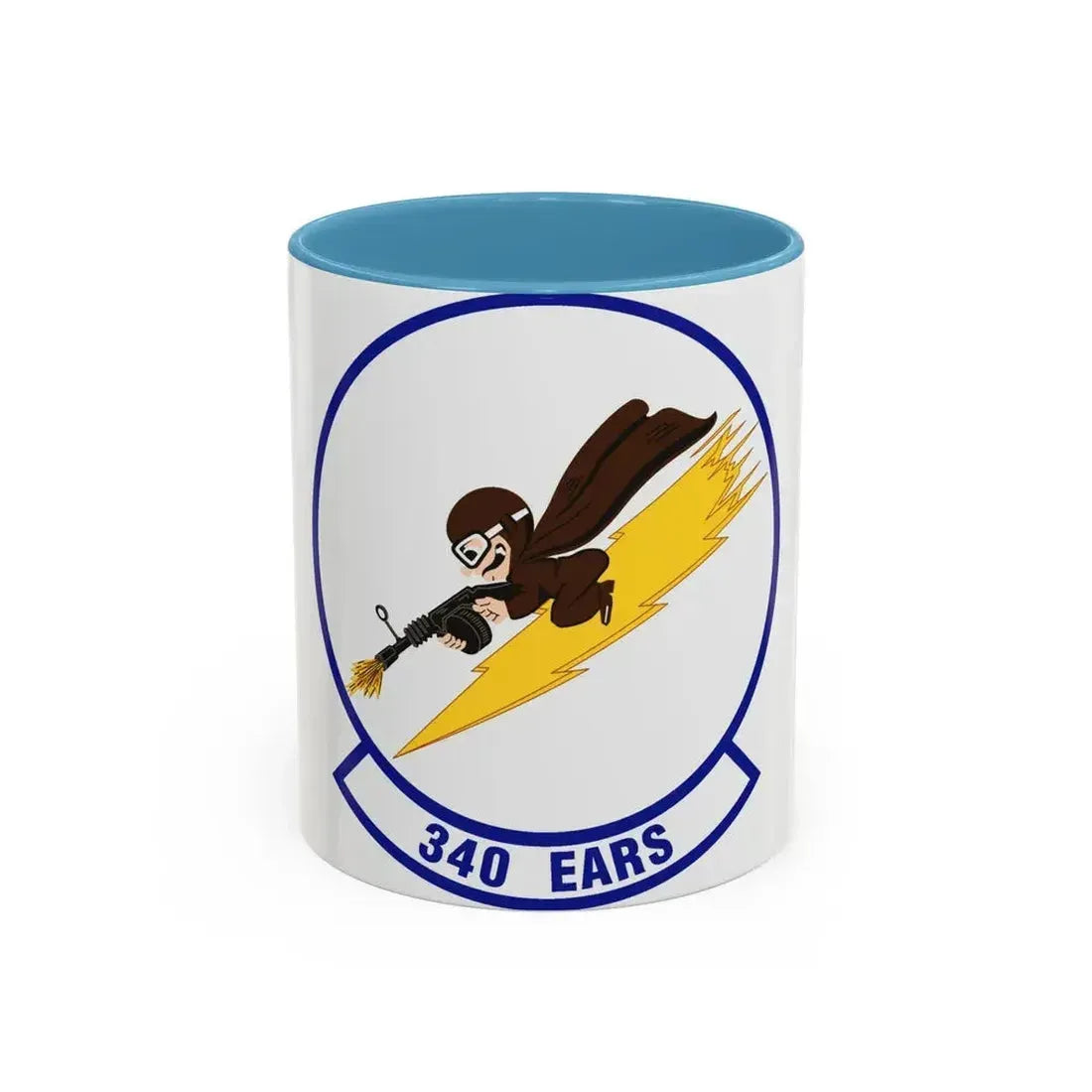 340th Expeditionary Air Refueling Squadron (U.S. Air Force) Accent Coffee Mug 11oz Light Blue - Go Mug Yourself