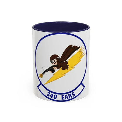 340th Expeditionary Air Refueling Squadron (U.S. Air Force) Accent Coffee Mug 11oz Navy - Go Mug Yourself