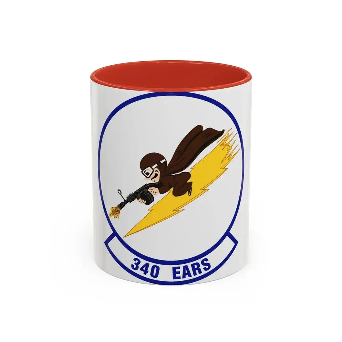 340th Expeditionary Air Refueling Squadron (U.S. Air Force) Accent Coffee Mug 11oz Red - Go Mug Yourself