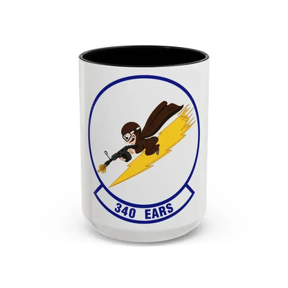 340th Expeditionary Air Refueling Squadron (U.S. Air Force) Accent Coffee Mug 15oz Black - Go Mug Yourself