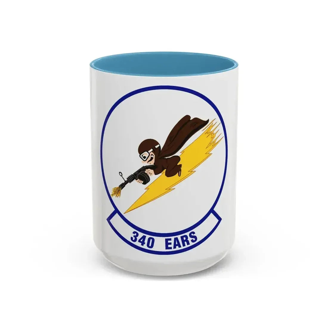 340th Expeditionary Air Refueling Squadron (U.S. Air Force) Accent Coffee Mug 15oz Light Blue - Go Mug Yourself