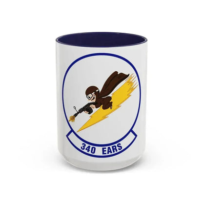 340th Expeditionary Air Refueling Squadron (U.S. Air Force) Accent Coffee Mug 15oz Navy - Go Mug Yourself