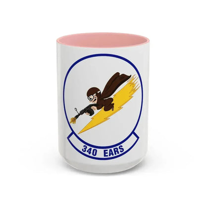340th Expeditionary Air Refueling Squadron (U.S. Air Force) Accent Coffee Mug 15oz Pink - Go Mug Yourself