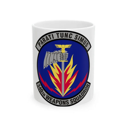 340th Weapons Squadron (U.S. Air Force) White Coffee Mug-11oz-Go Mug Yourself