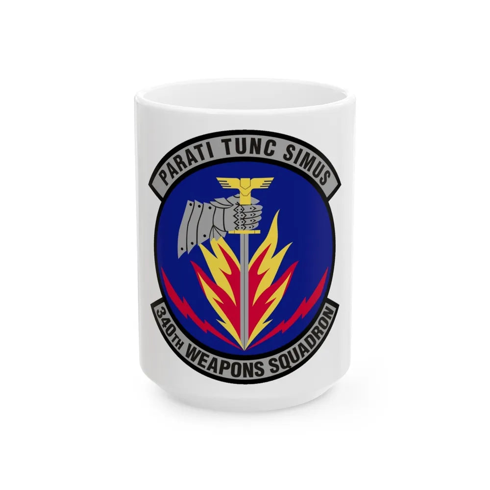 340th Weapons Squadron (U.S. Air Force) White Coffee Mug-15oz-Go Mug Yourself