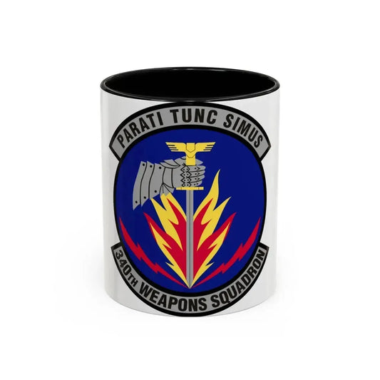 340th Weapons Squadron (U.S. Air Force) Accent Coffee Mug 11oz Black - Go Mug Yourself