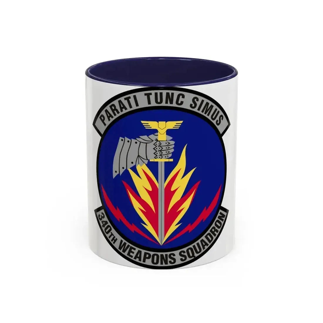 340th Weapons Squadron (U.S. Air Force) Accent Coffee Mug 11oz Navy - Go Mug Yourself