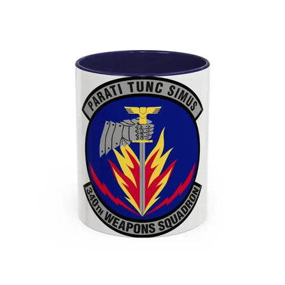 340th Weapons Squadron (U.S. Air Force) Accent Coffee Mug 11oz Navy - Go Mug Yourself