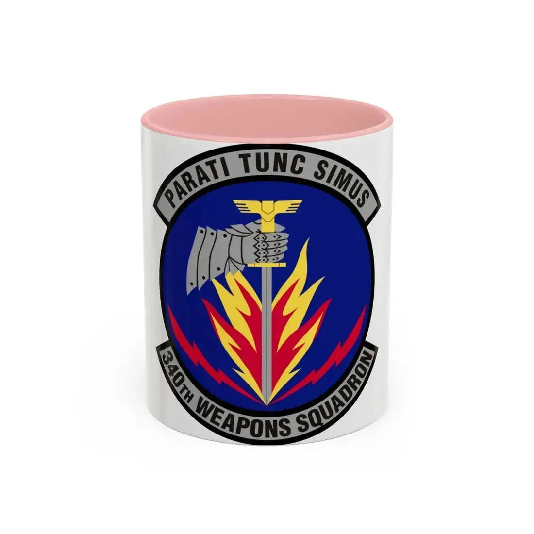 340th Weapons Squadron (U.S. Air Force) Accent Coffee Mug 11oz Pink - Go Mug Yourself