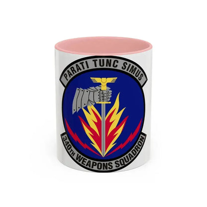 340th Weapons Squadron (U.S. Air Force) Accent Coffee Mug 11oz Pink - Go Mug Yourself