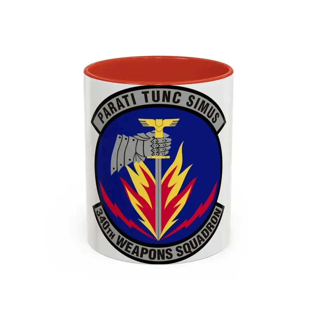 340th Weapons Squadron (U.S. Air Force) Accent Coffee Mug 11oz Red - Go Mug Yourself