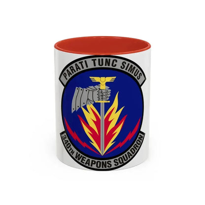 340th Weapons Squadron (U.S. Air Force) Accent Coffee Mug 11oz Red - Go Mug Yourself