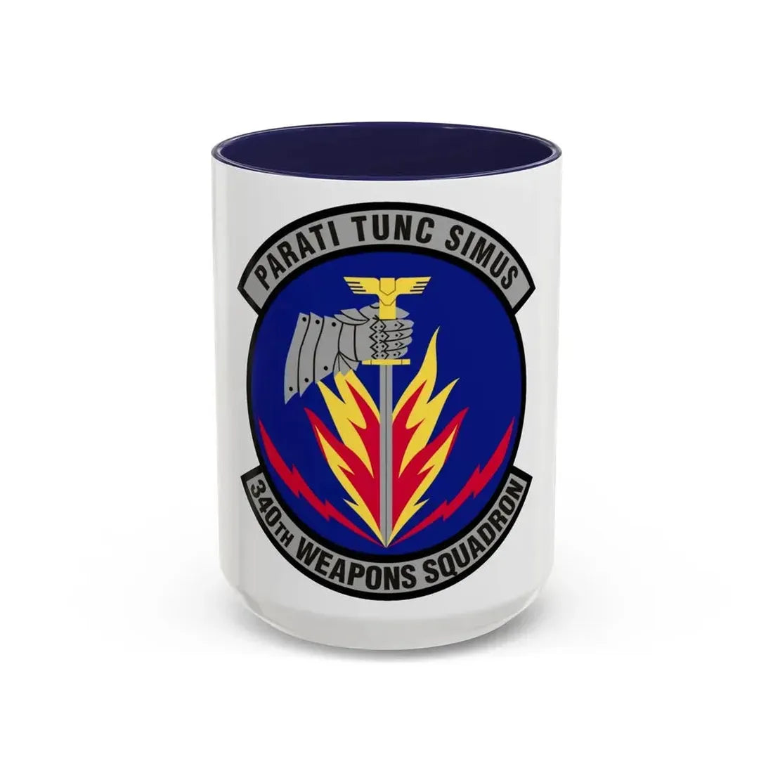 340th Weapons Squadron (U.S. Air Force) Accent Coffee Mug 15oz Navy - Go Mug Yourself