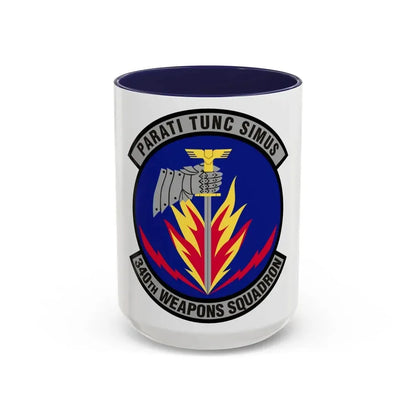 340th Weapons Squadron (U.S. Air Force) Accent Coffee Mug 15oz Navy - Go Mug Yourself