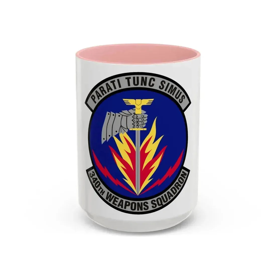 340th Weapons Squadron (U.S. Air Force) Accent Coffee Mug 15oz Pink - Go Mug Yourself