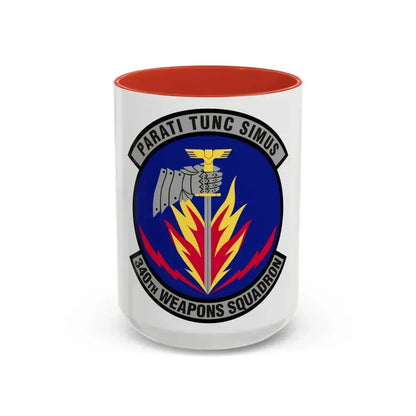 340th Weapons Squadron (U.S. Air Force) Accent Coffee Mug 15oz Red - Go Mug Yourself