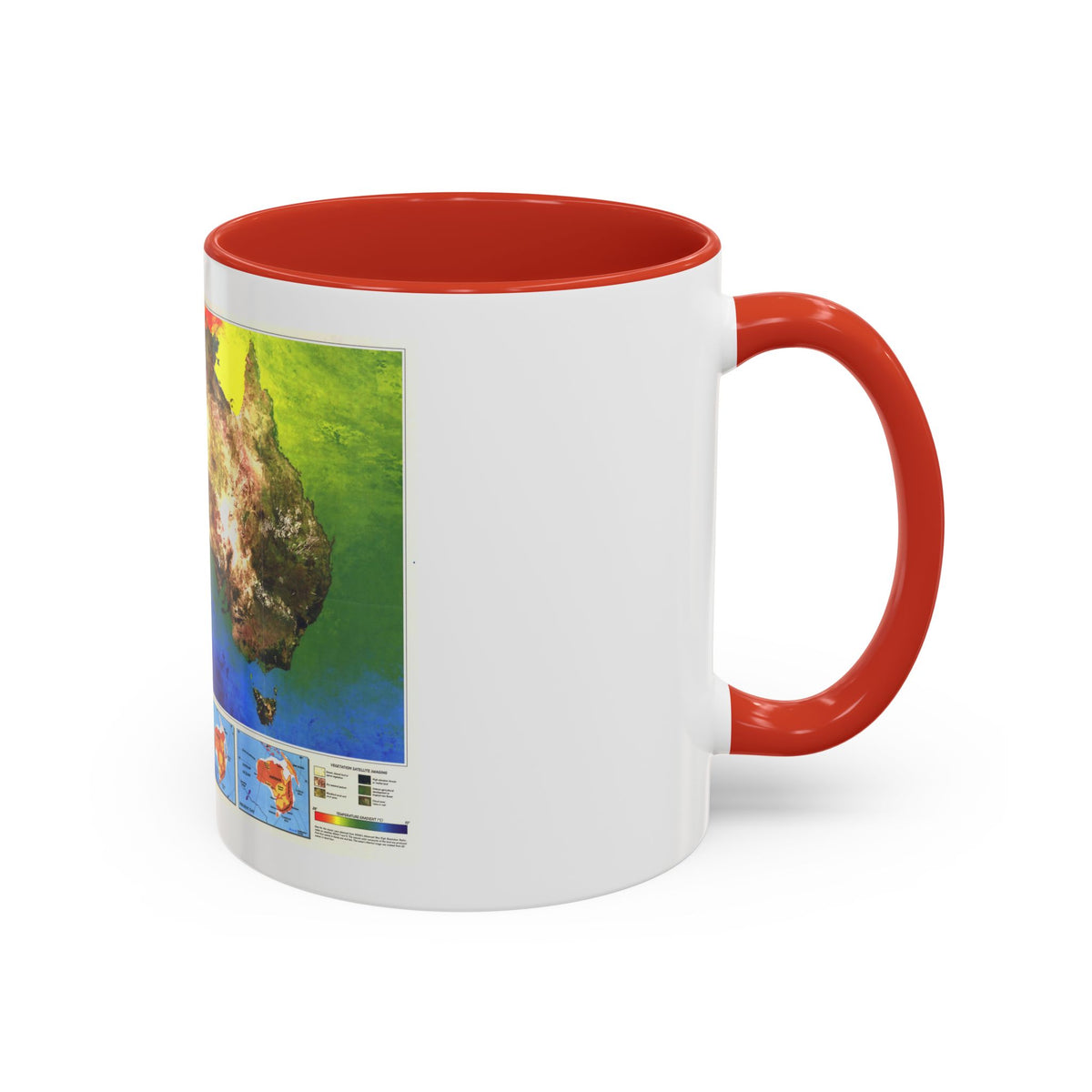 Australia's Continental Odyssey (1988) (Map) Accent Coffee Mug