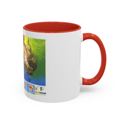 Australia's Continental Odyssey (1988) (Map) Accent Coffee Mug