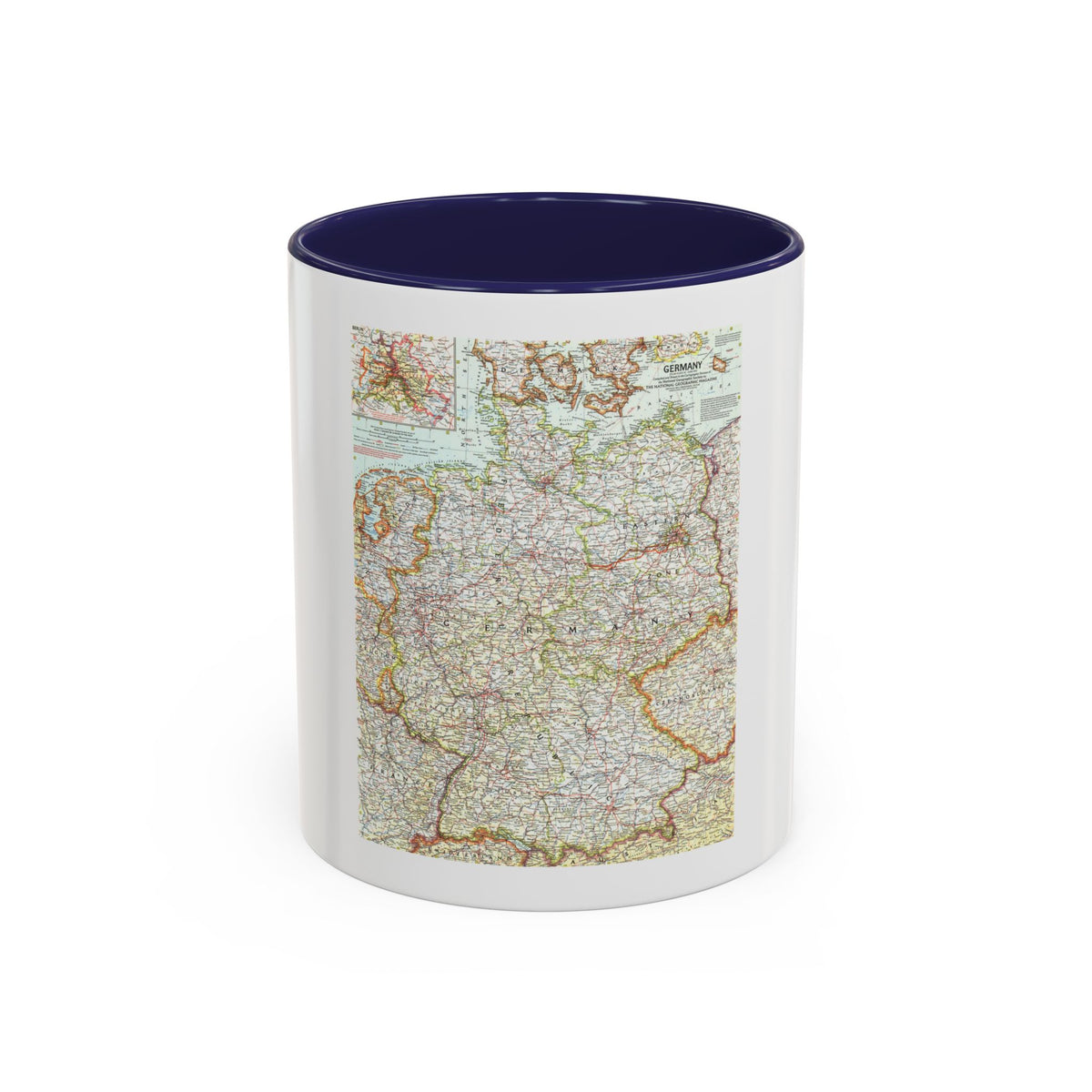 Germany (1959) (Map) Accent Coffee Mug
