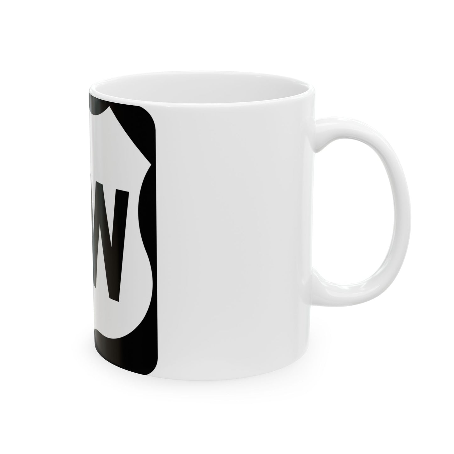 US 9W NY (New York) (Road Sign) White Coffee Mug