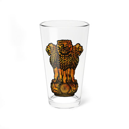 Emblem of India Sandstone (India) (Coat of Arms) Pint Glass 16oz