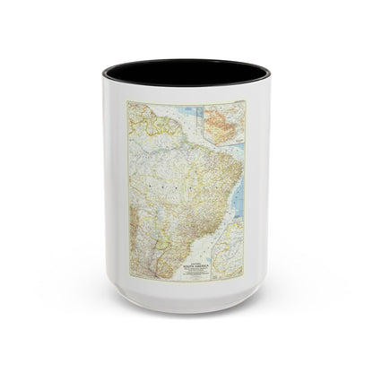 South America - Eastern (1955) (Map) Accent Coffee Mug