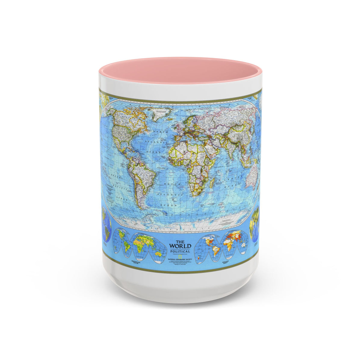 World Map - Political (1994) (Map) Accent Coffee Mug