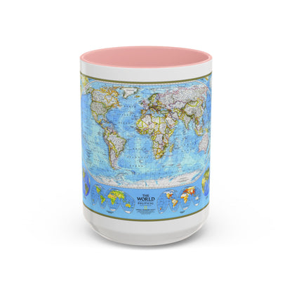 World Map - Political (1994) (Map) Accent Coffee Mug