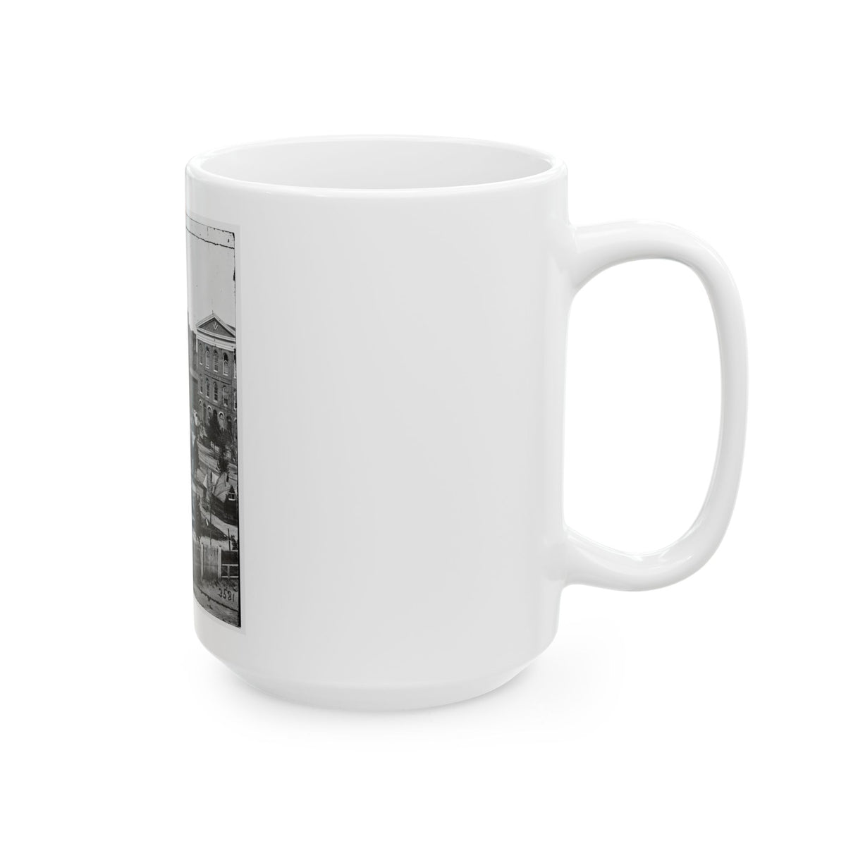 Atlanta, Ga. Trout House, Masonic Hall, And Federal Encampment On Decatur Street (U.S. Civil War) White Coffee Mug