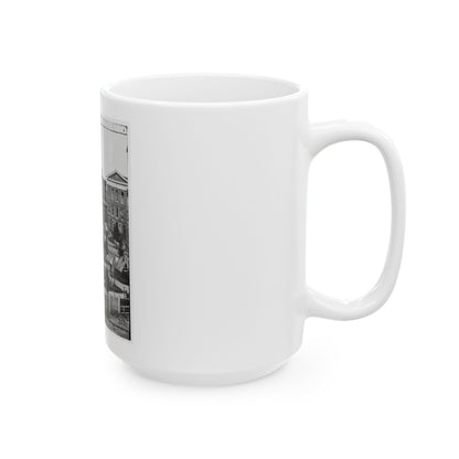 Atlanta, Ga. Trout House, Masonic Hall, And Federal Encampment On Decatur Street (U.S. Civil War) White Coffee Mug