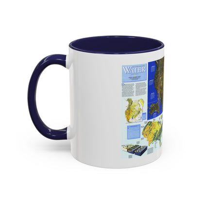 North America - Water- Precious Resource (1993) (Map) Accent Coffee Mug