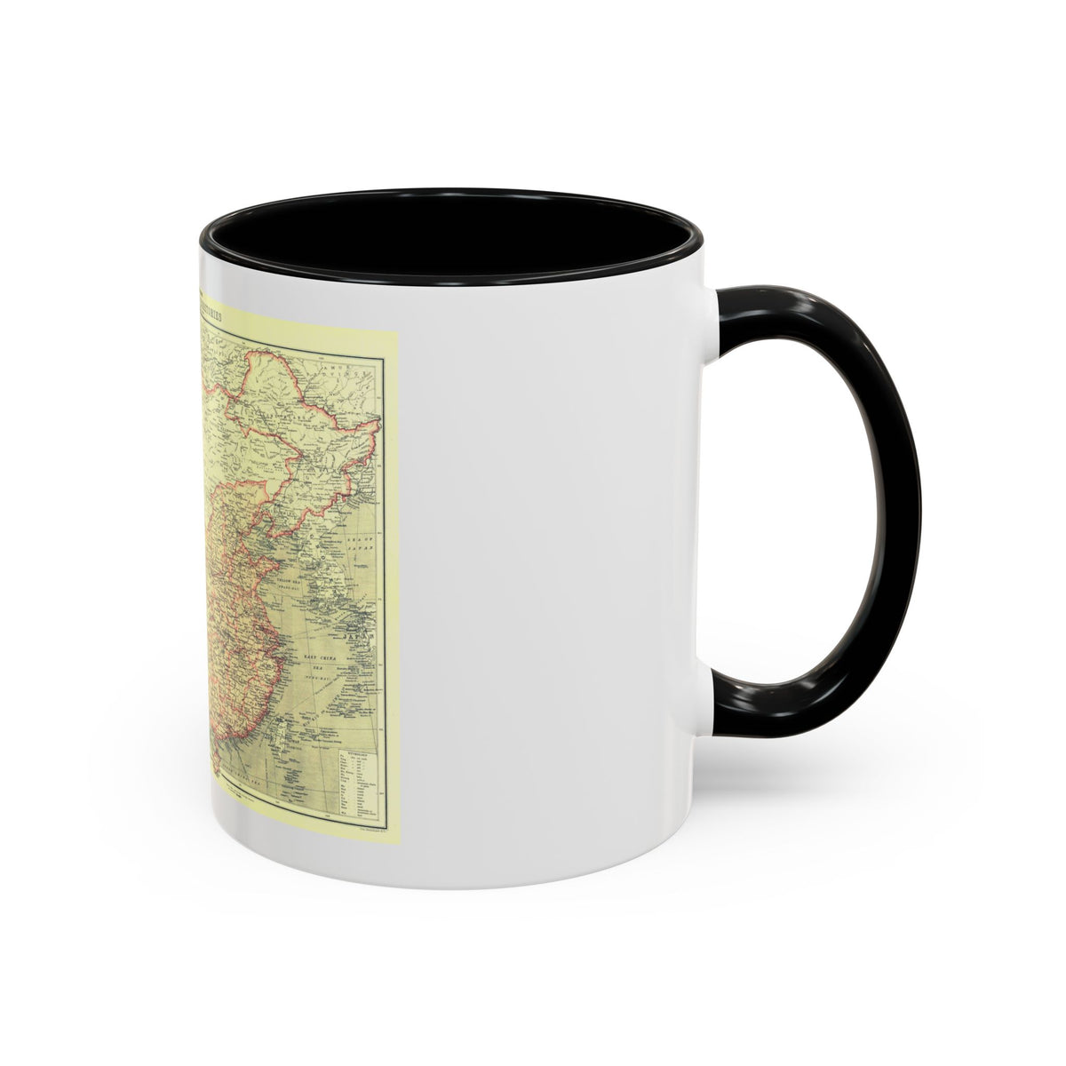 China and its Territories (1912) (Map) Accent Coffee Mug