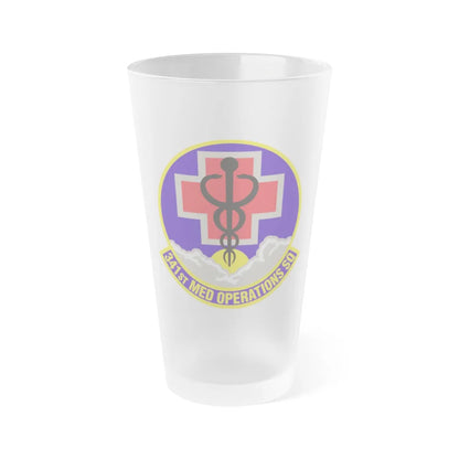 341st Medical Operations Squadron (U.S. Air Force) Frosted Pint Glass 16oz-16oz-Frosted-Go Mug Yourself