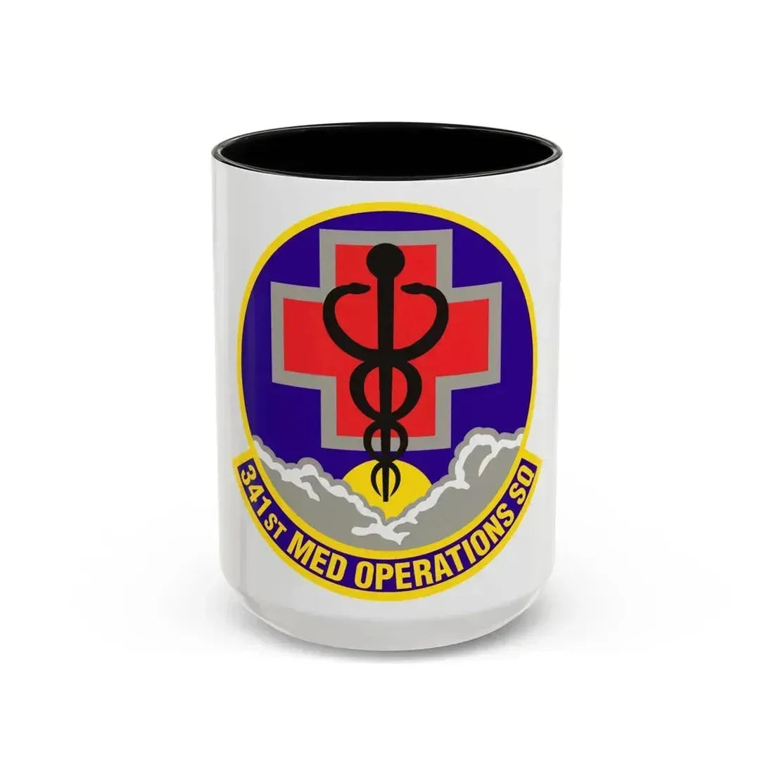 341st Medical Operations Squadron (U.S. Air Force) Accent Coffee Mug 15oz Black - Go Mug Yourself