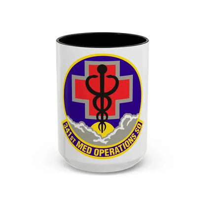 341st Medical Operations Squadron (U.S. Air Force) Accent Coffee Mug 15oz Black - Go Mug Yourself